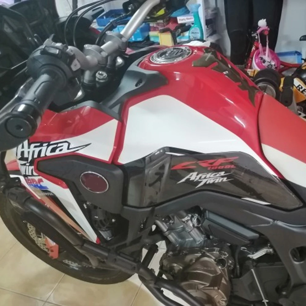 Для Honda CRF1000L Africa Твин- волокно текстура мотоциклетный топливный бак крышка наклейки газовый колпачок наклейка