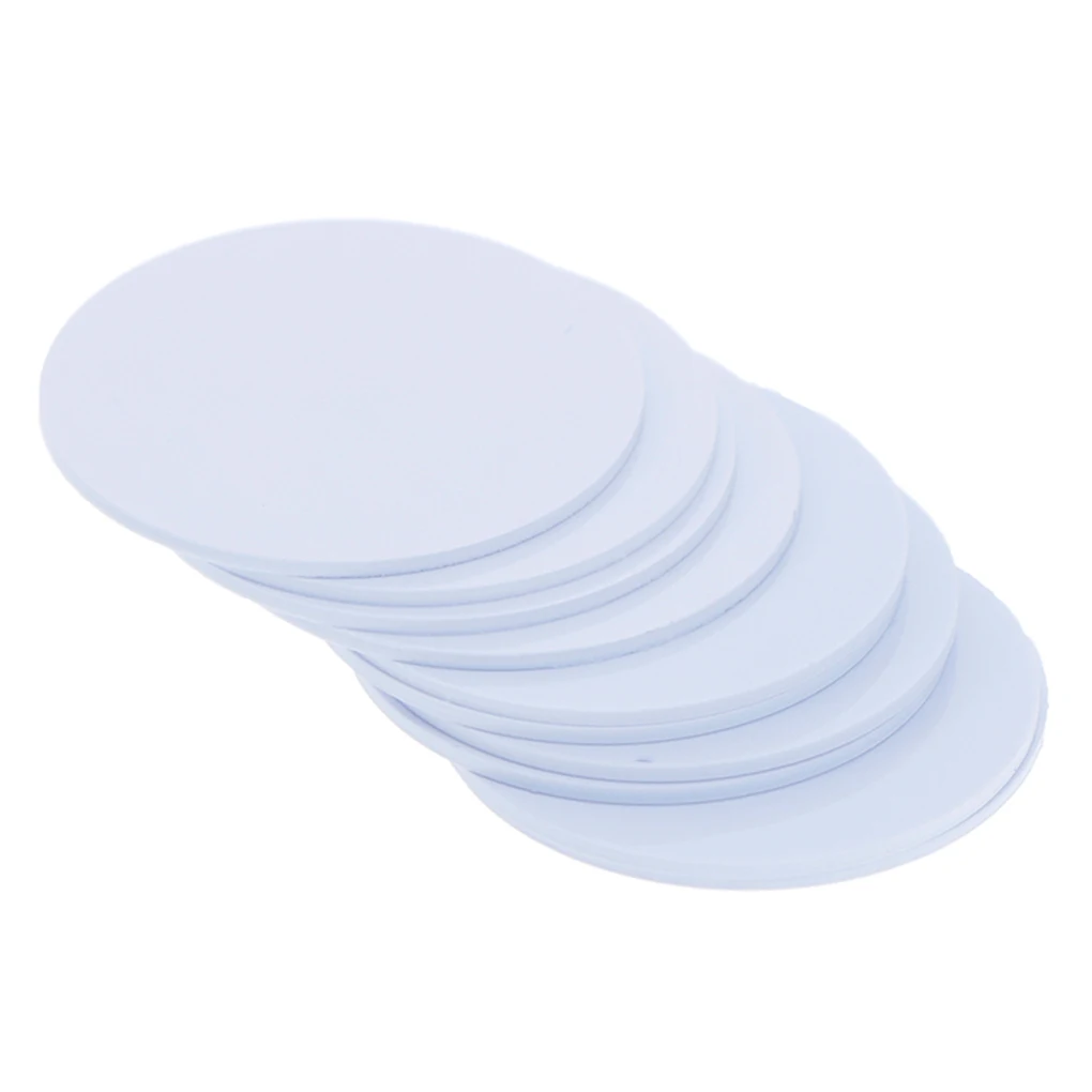 

10pcs Round Shape NFC Card Chips Mobile Phone Portable 13.56Mhz Frequency NFC Tags Ntag215 Chips White Cards