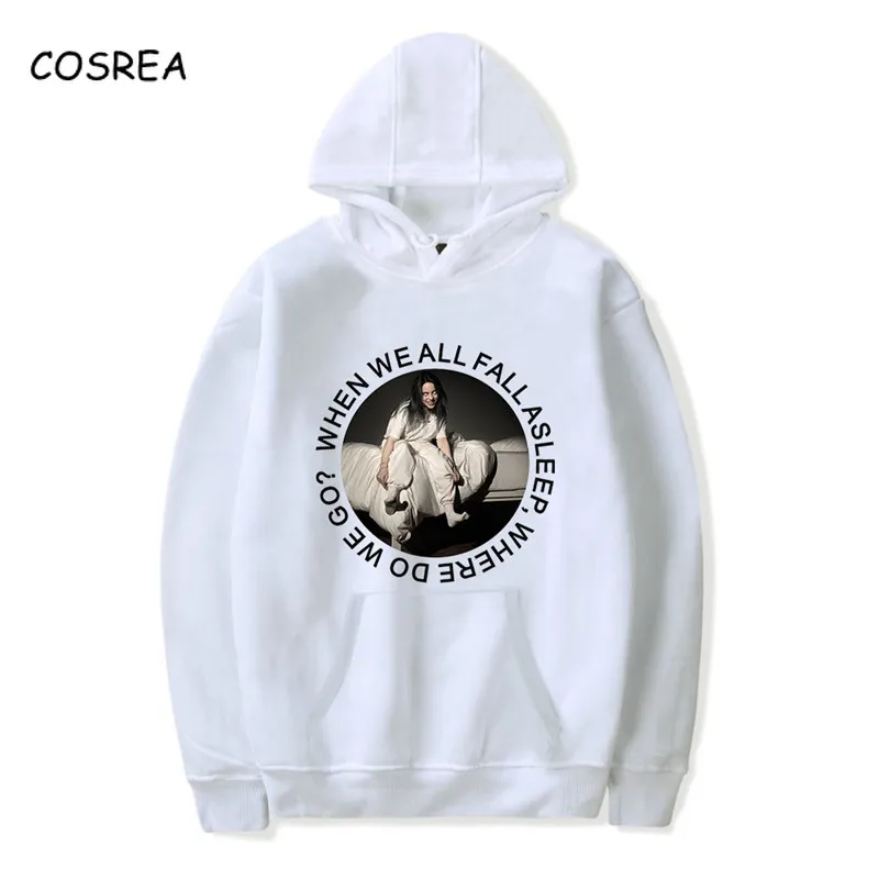 Billie Eilish/Одежда, толстовка с капюшоном, толстовки с капюшоном, Модные осенние сексуальные K-pops Harajuku, свободные топы, Спортивная рубашка для женщин и девочек