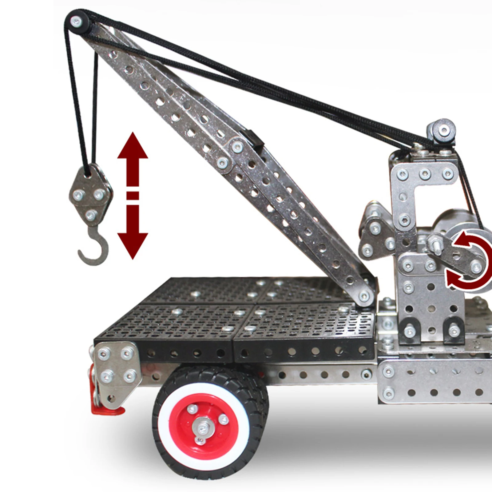 

1094Pcs 3D Metal Puzzle Crane Trailer Building Model Kit Assembly Jigsaw Toy