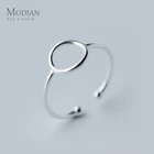 Modian Высокое качество 100% 925 стерлингового серебра классические круглые кольца на Пальцы для женщин простой геометрический Бесплатная Размеры кольцо, ювелирное изделие, подарок