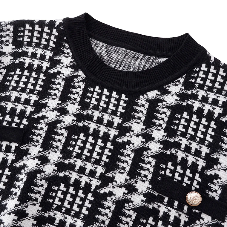 

Stitching Loose Pullover Shirt Women 2021 Spring and Autumn New Stack Two Irregular Black and White Long-sleeved Tops Women