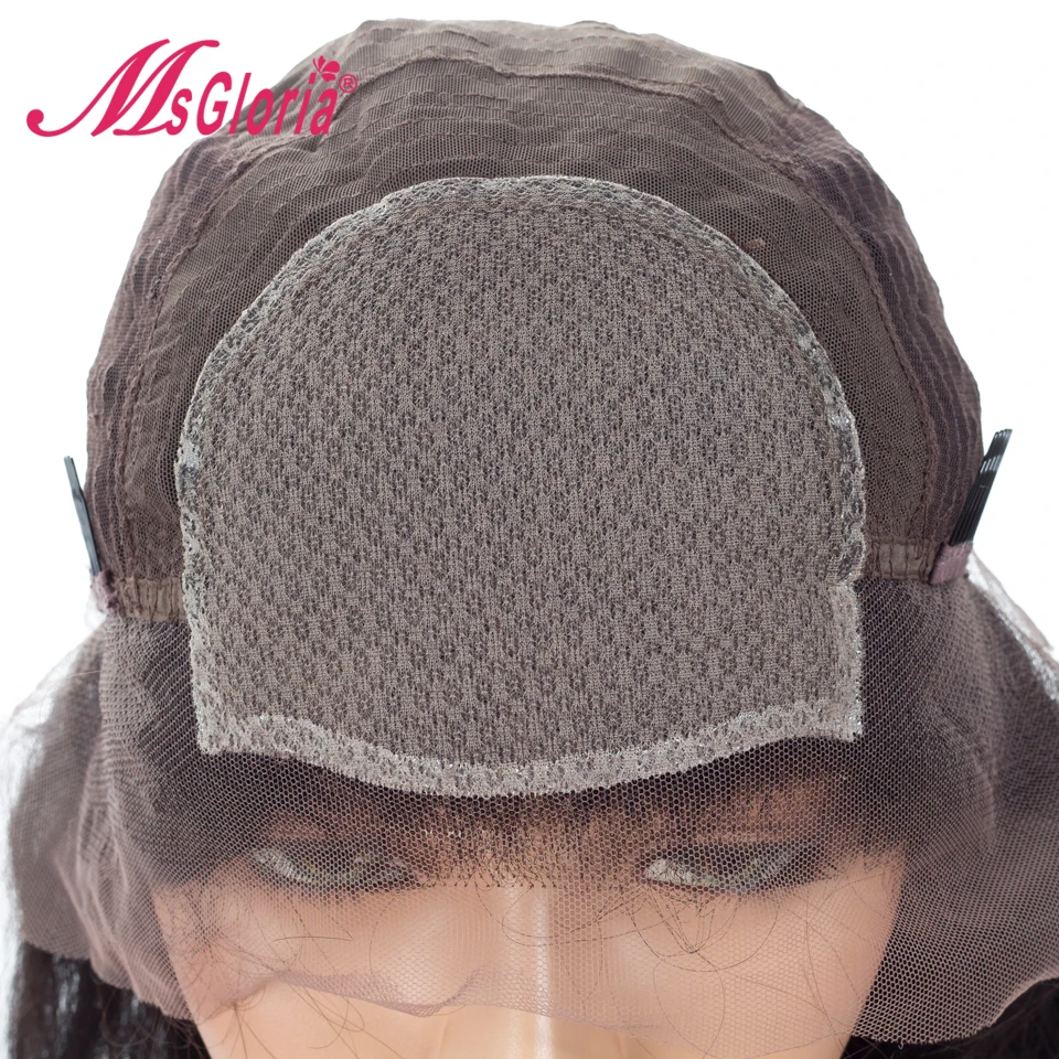 Шелковая основа волнистые 13*4 человеческие волосы на кружеве парики с детскими