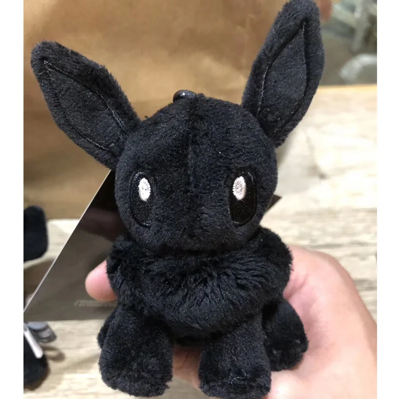 Черная плюшевая кукла Eevee сумка кулон мягкие игрушки коллекция милые подарки