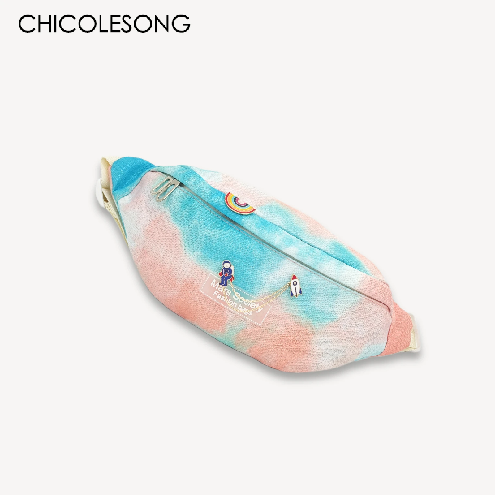 Холщовая поясная сумка для женщин черная оранжевая розовая летняя разных цветов