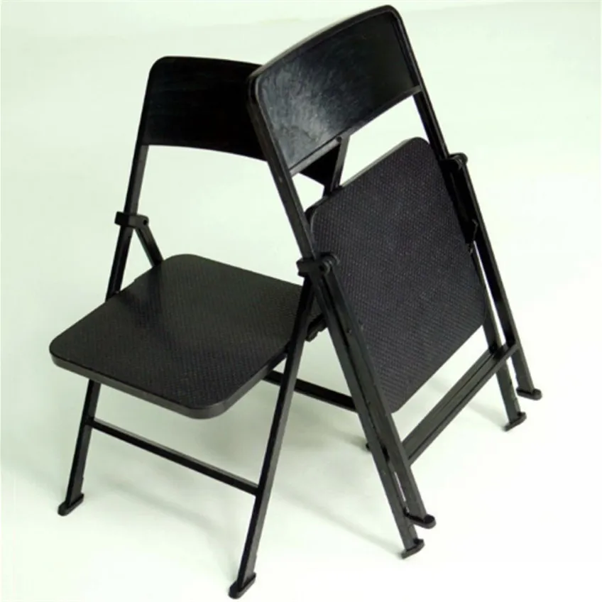 

1/6 Scale Soldier Scene Accessories Black Folding Chair Model Family Furniture For 12" Action Figure Toys