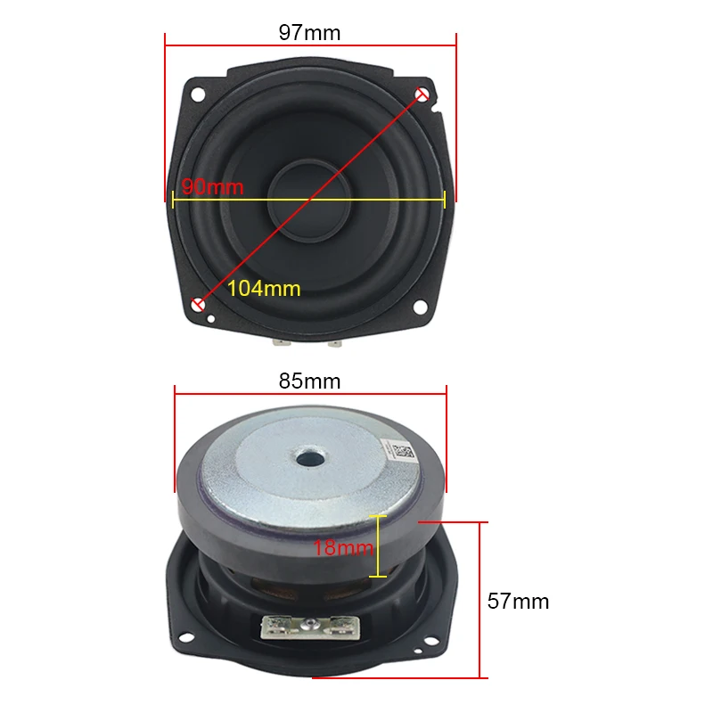 3 5 дюймовый Mid range НЧ динамик Bass High end для домашнего кинотеатра компьютера громкий 1