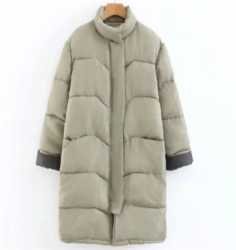 Зимняя новая стильная длинная хлопковая куртка средней длины с