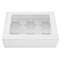 12 sets 6 compartment cupcake boxes bakery box muffin container with window and dividers 6 tablets of intrathecal tomafene box