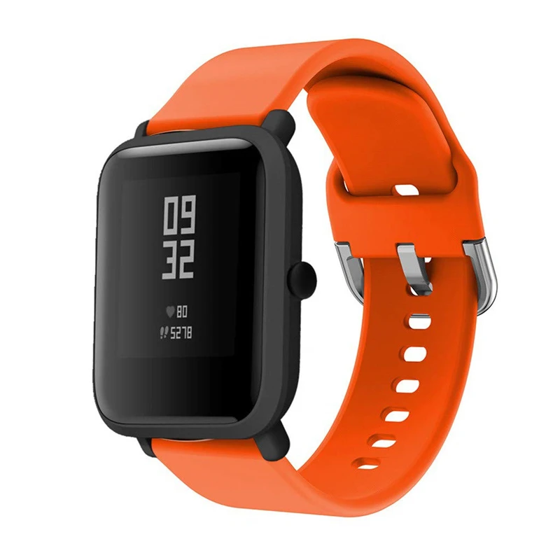 new silicone band for xiaomi amazfit bip strap soft rubber belt for huami amazfit bip smartwatch bracelet watch strap 20mm free global shipping