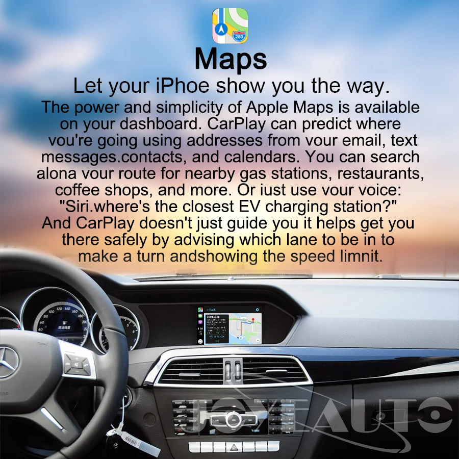 Joyeauto Wi Fi беспроводной Apple Carplay Android авто зеркало A B C E G GL ML класс для Mercedes NTG4.5 4 7 Car Play