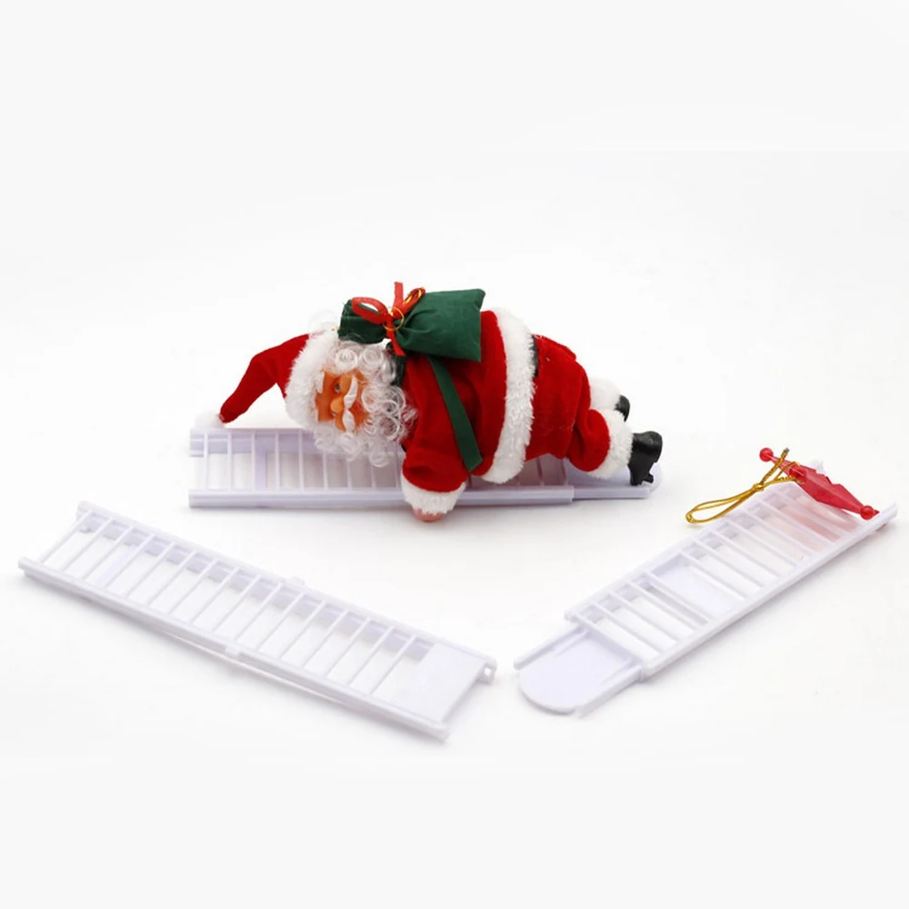 

Climbing Ladder Doll Christmas Electric Santa Claus Music Xmas Kids Gift Climbing Santa for Home Birthday Wedding Party Favors