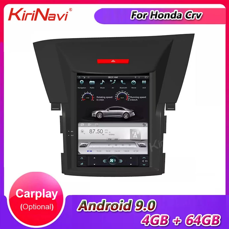 KiriNavi 10 4 &quotвертикальный экран Tesla стиль Android 9 0 автомобильное радио для Honda Crv Cr v