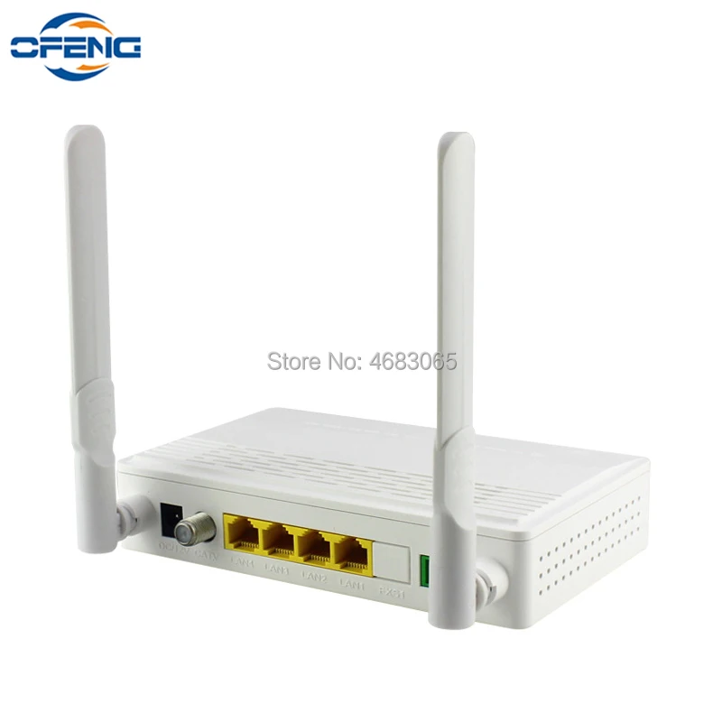 Оптический сетевой терминал G/EPON ONU ONT 1GE + 3FE CATV 2 Wi Fi интерфейс SC APC английская