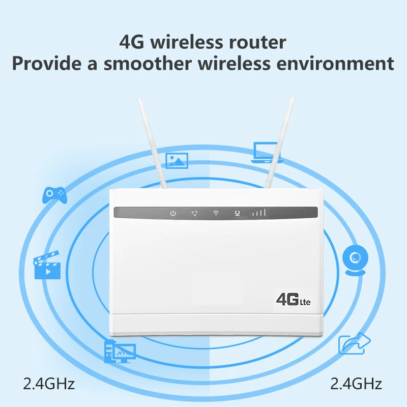 HUASIFEI разблокированный 4G LTE маршрутизатор 300 Мбит/с беспроводной CPE 3G/4G LTE Мобильный Wi-Fi точка доступа со слотом для Sim-карты до 32 пользователей ...
