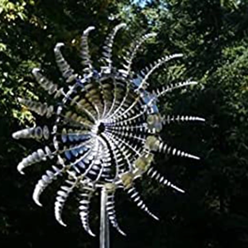 Molino De viento De Metal &uacute;nico y m&aacute;gico para exteriores, atrapasue&ntilde;os De viento para Patio, decoraci&oacute;n De jard&iacute;n, decoraci&oacute;n De jard&iacute;n-5