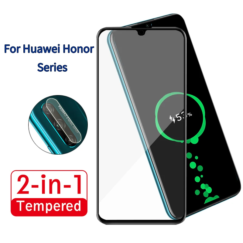 2 в 1 Защитная пленка для камеры 20 Pro закаленное стекло Huawei Honor V30 30s защитное