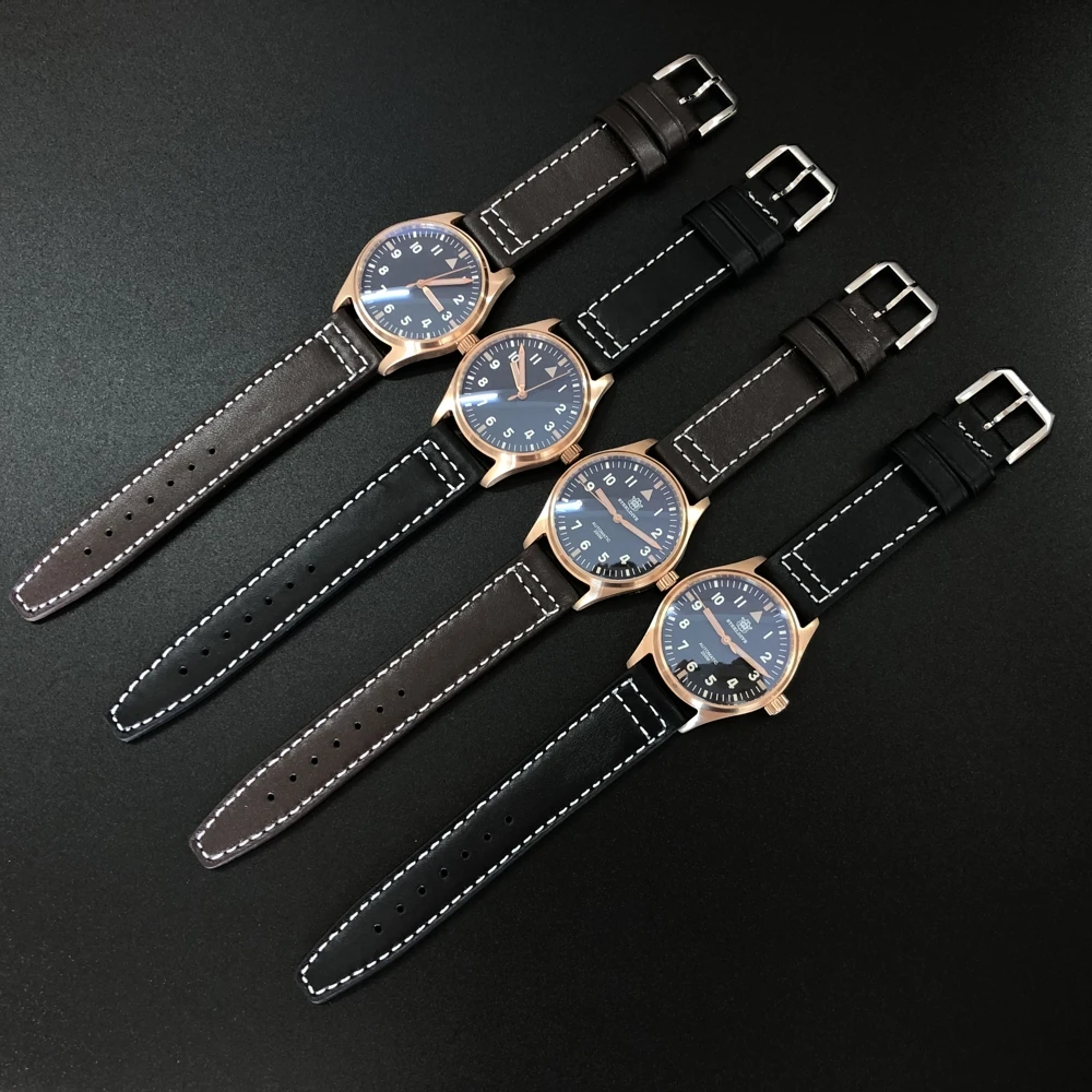 SD1948S NH35 Бронзовые часы для дайвинга 200м Водостойкий Steeldive кожаный ремешок для мужчин автоматические наручные часы для мужчин Мужчины