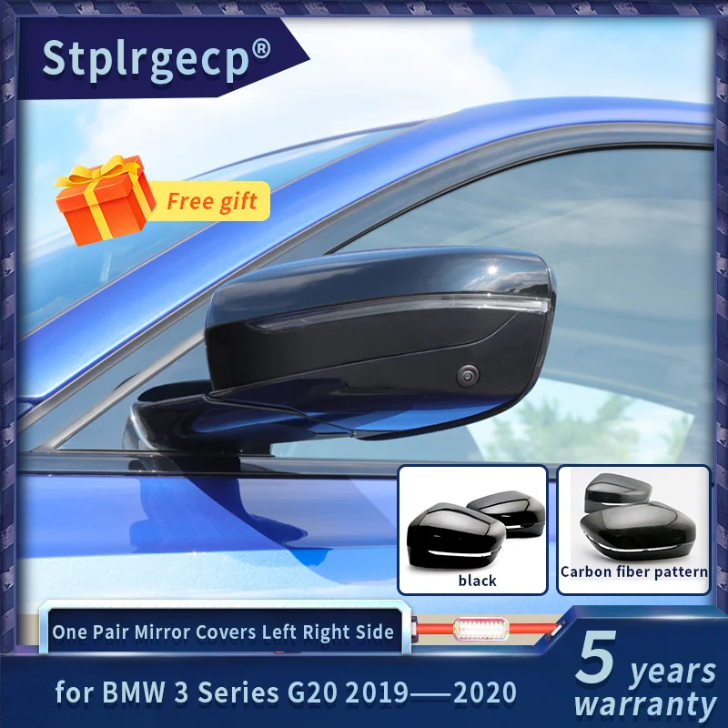 Для BMW 3 серии G20 2019 2020 одна пара углеволоконная накладка на зеркало заднего вида