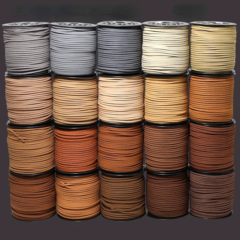

Collection C 23 Colors 100 Yards 2.8mm Imitation Leather Rope Korean Velvet Cords Jewelry Making Bracelets Necklace Accessories