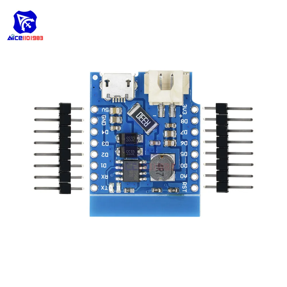 Diymore WeMos D1 Мини литиевая батарея зарядная плата для интерфейса Arduino Micro USB с