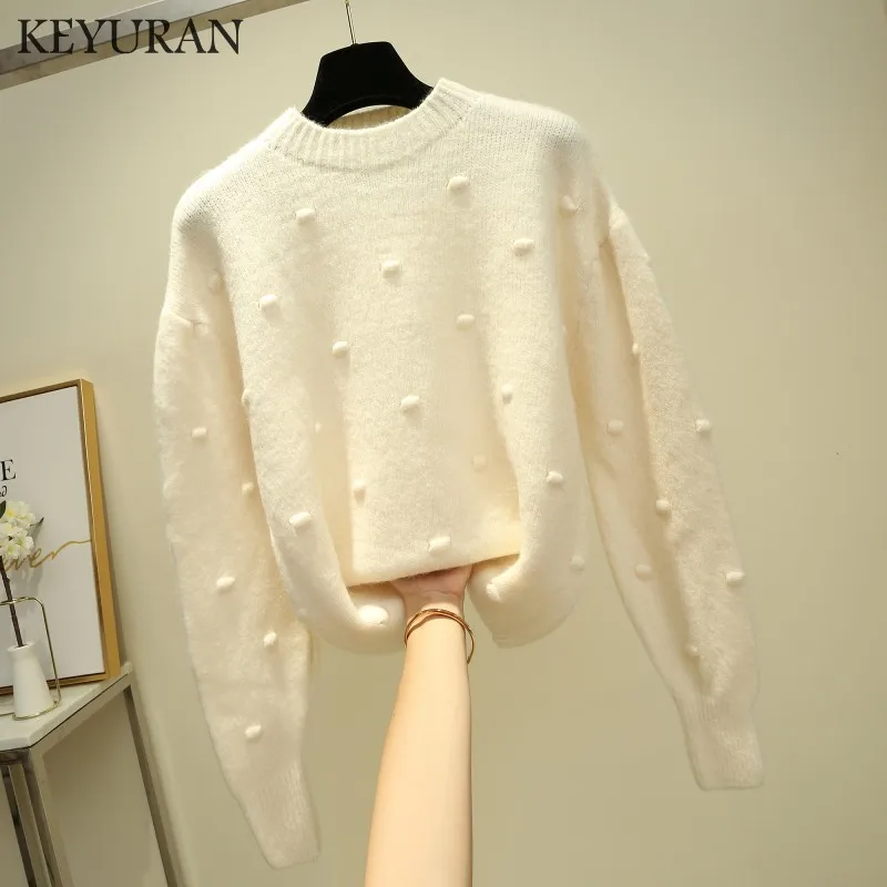 Супер теплый кашемировый мягкий мех флис o-образным вырезом трикотажные свитера