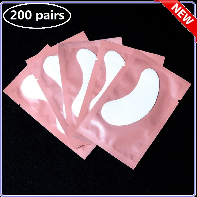 200 Pairs Eyelash Extension Supplies Paper Patches Grafted Eye Stickers Under Eye Pads Eye Tips Sticker Lash Eyepatch Supplies