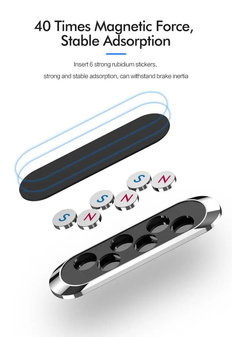 Новинка автомобильный магнитный держатель для телефона в форме мини полосы