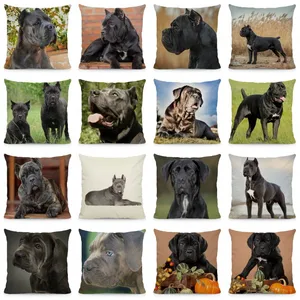 XUNYU милый Кане Корсо наволочка собака подушка чехол украшение для дома 45x45 см DWG033