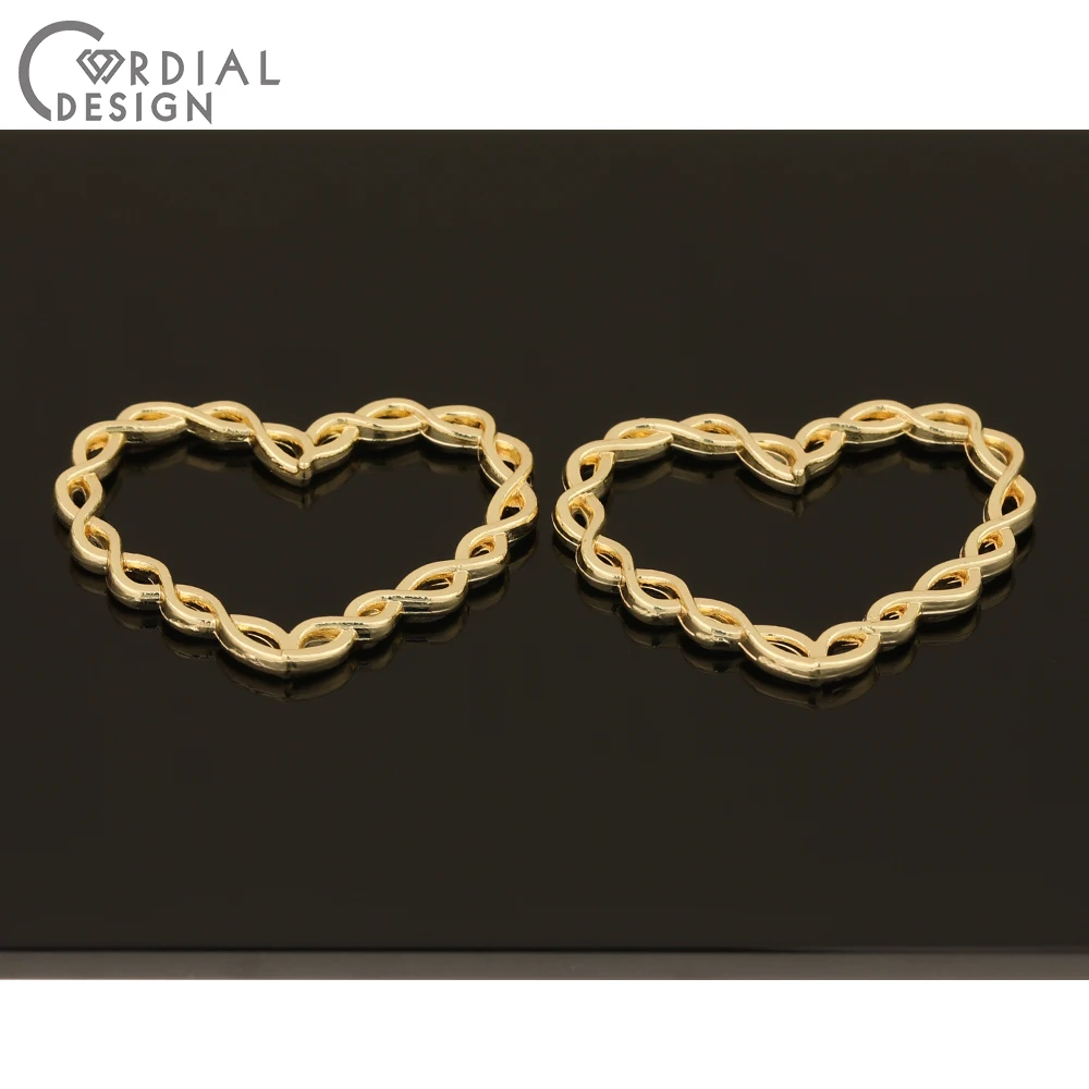 

Cordial Design 100Pcs 26*33MM Jewelry Accessories/Heart Shape/Earring Pendant/Jewelry Findings & Components/DIY Charms/Hand Made