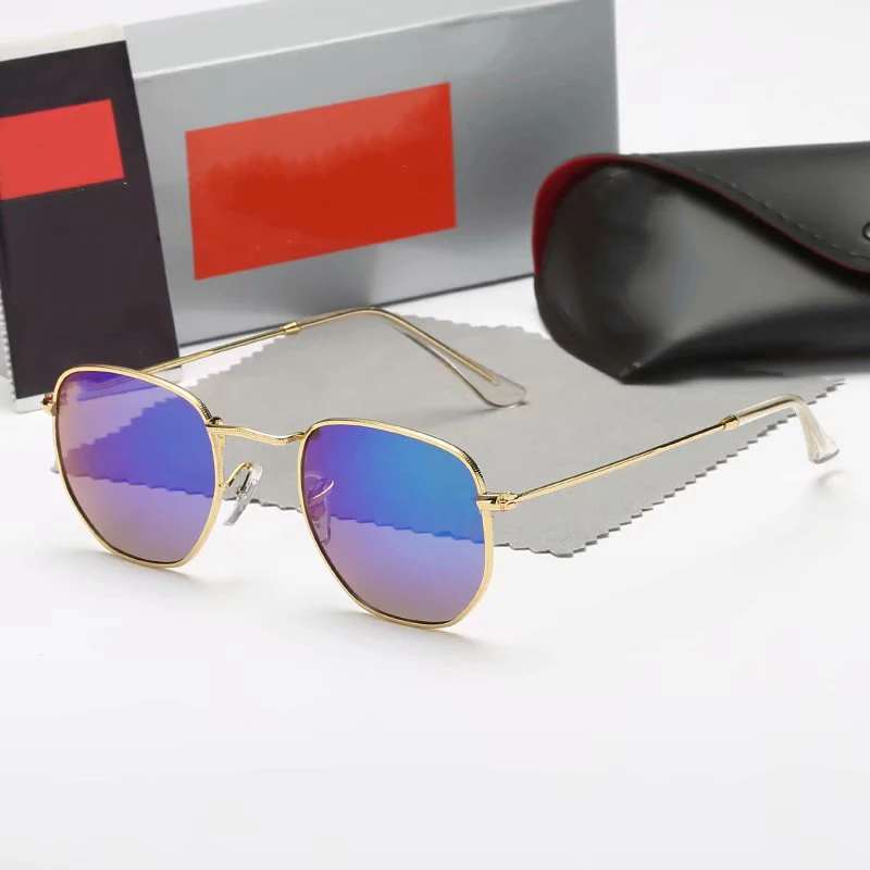 

2021One piece Color Film Sunglasses Men Women Accessory Vintage Oval Sunglasses Designer Brand Luxury Sunglass With Original Box