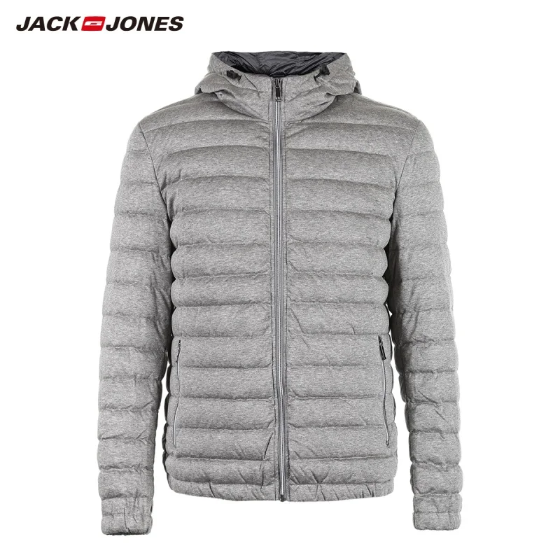 JackJones мужской короткий пуховик с капюшоном, парка, пальто, верхняя одежда, мужская одежда 218312501 - Цвет: MID GREY