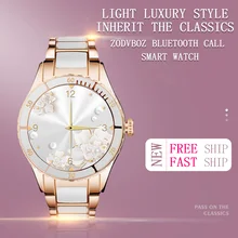 Bluetooth Call Smart Watch Women Heart Rate Blood Pressure Monitor Music Player Custom Dial Ladies Smartwatch For HUAWEI Xiaomi