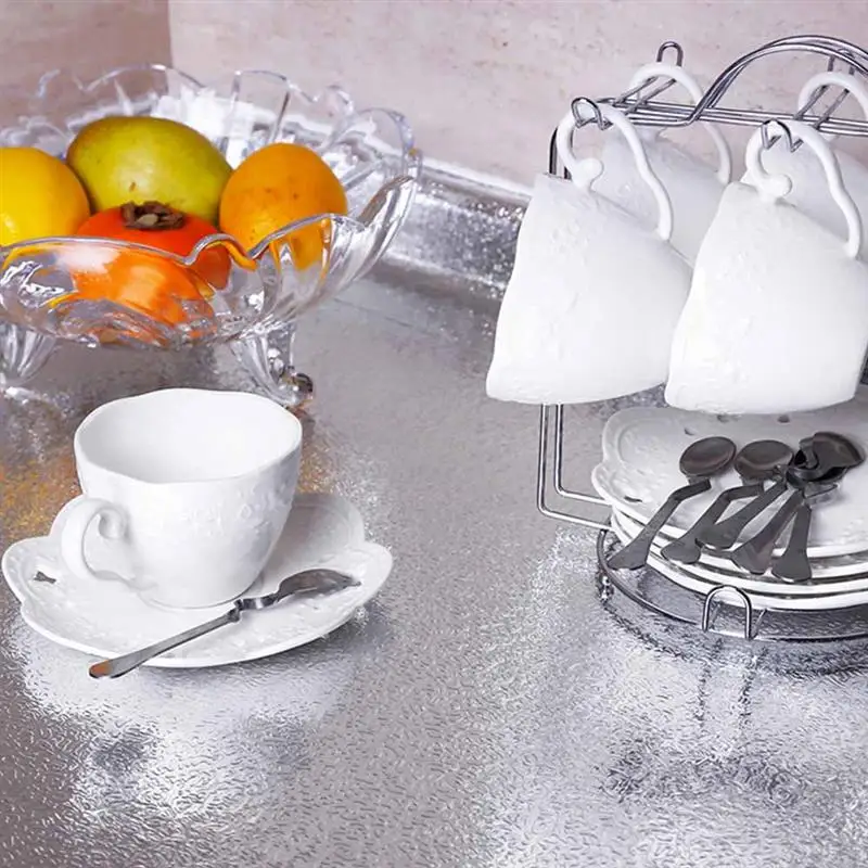 

Kitchen Oil-Proof Sticker 40x200cm Waterproof Aluminum Kitchen Stove Self Adhesive Wall Sticker DIY Wallpaper