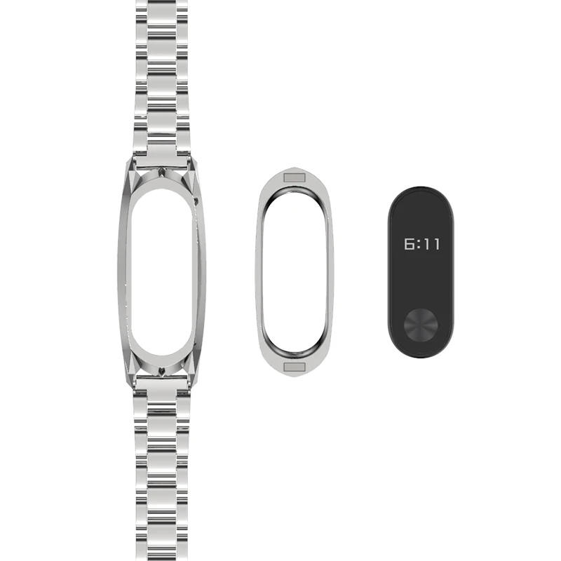Mi jobs браслет mi band 2 ремешок из нержавеющей стали металлический ремешок для xiaomi mi band 2 Смарт-часы repalcement браслеты