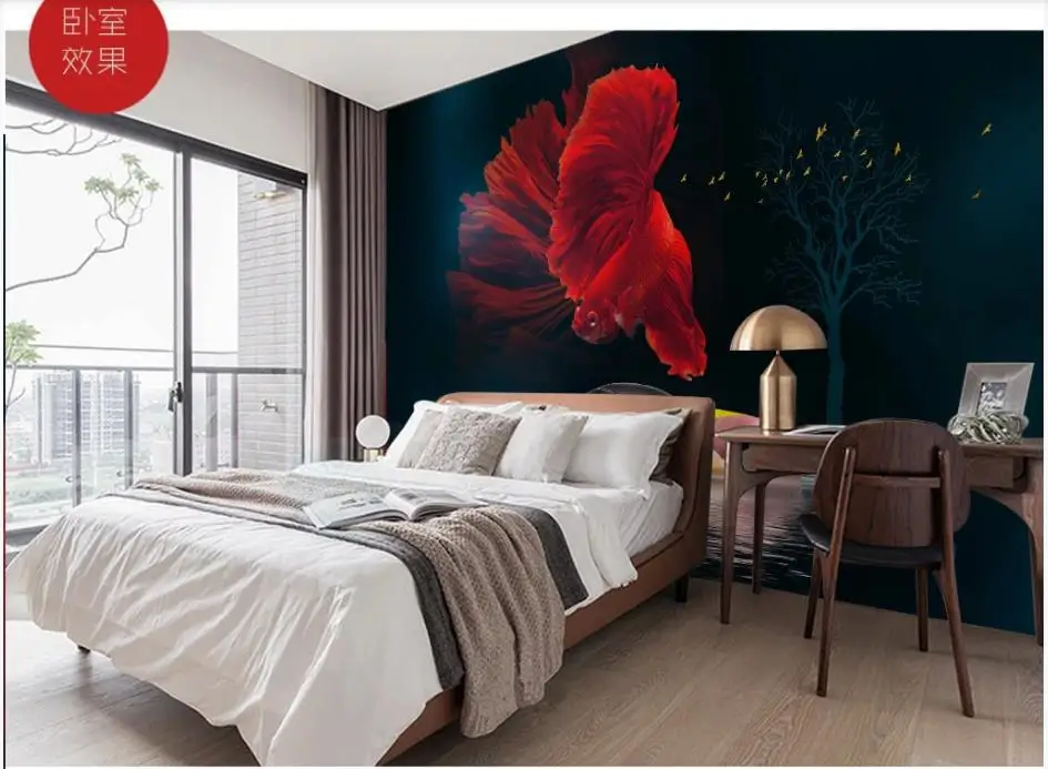 Пользовательские фото обои 3d Настенные Современные Стильные 3D твердые цветы