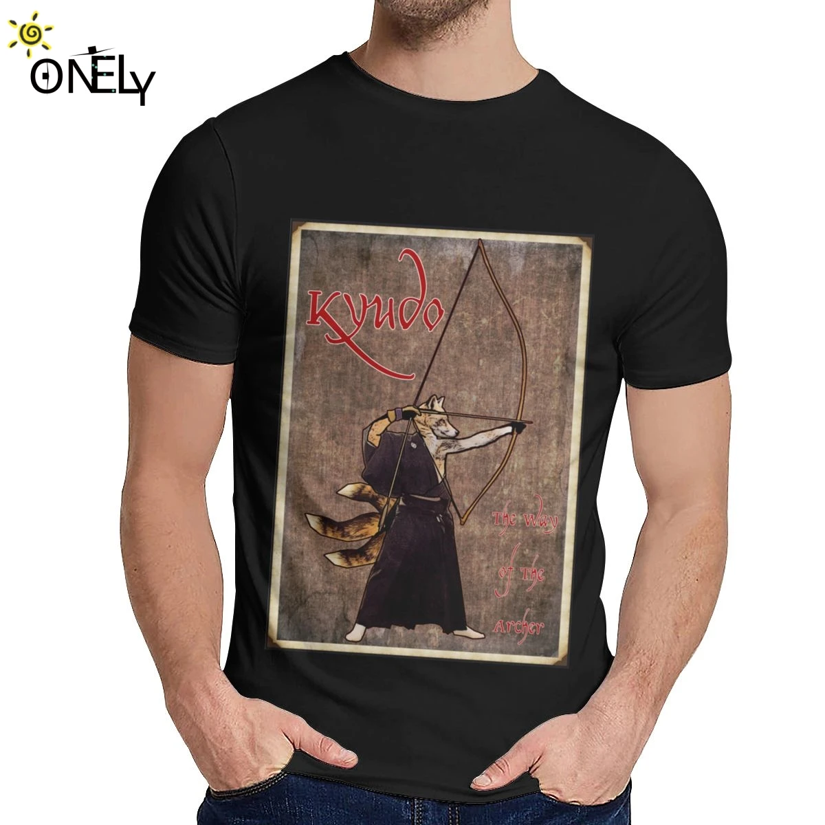 Футболка для отдыха Kyudo Kitsune The Way Of Archer Bow Arrow J примитивный стрельба из лука чистого