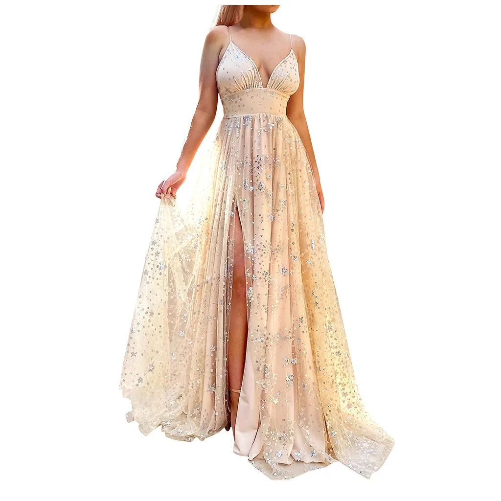 Летнее Бандажное платье с блестками и открытой спиной облегающее женское