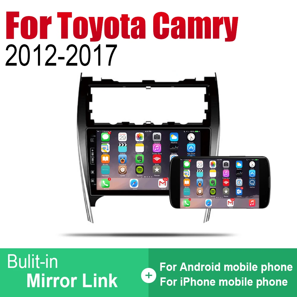 ZaiXi Android автомобильный Радио Стерео GPS навигация для Toyota Camry 2012 ~ 2017 Bluetooth wifi 2din