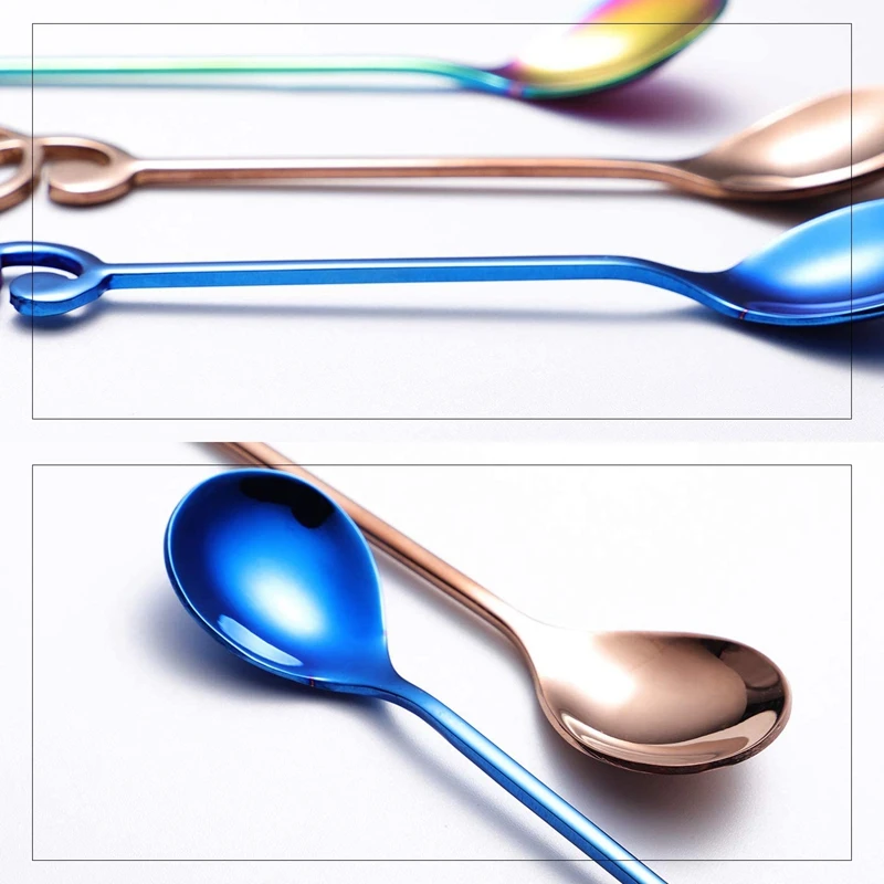 

Music Note Spoons 6-Pack Creative Cute Teaspoons 18/10 Stainless Steel Staff Musical Notation Shaped Coffee Spoons