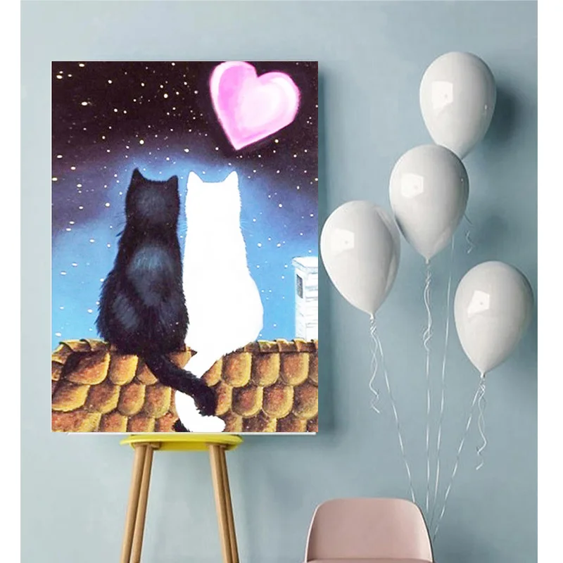 

5D Diy Diamond Painting Home Room Animals Cute Beauty Cross Stitch Full Drill Embroidery Cute Handmade Wall Decor Gift