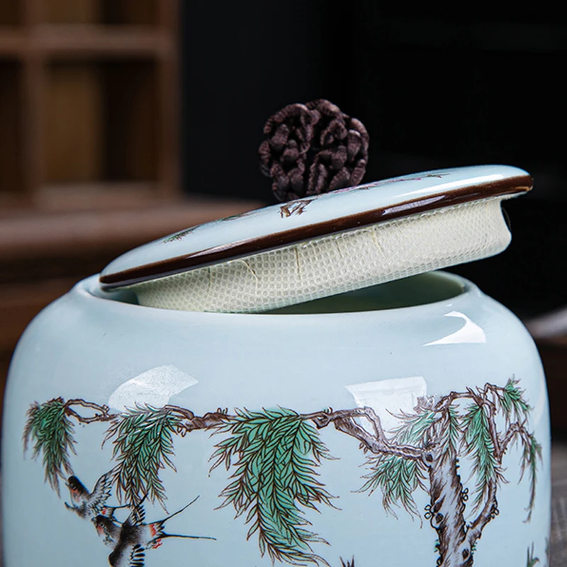 Цзиндэчжэнь Керамика Чай Caddy воздухонепроницаемая банка для дома с крышкой банок