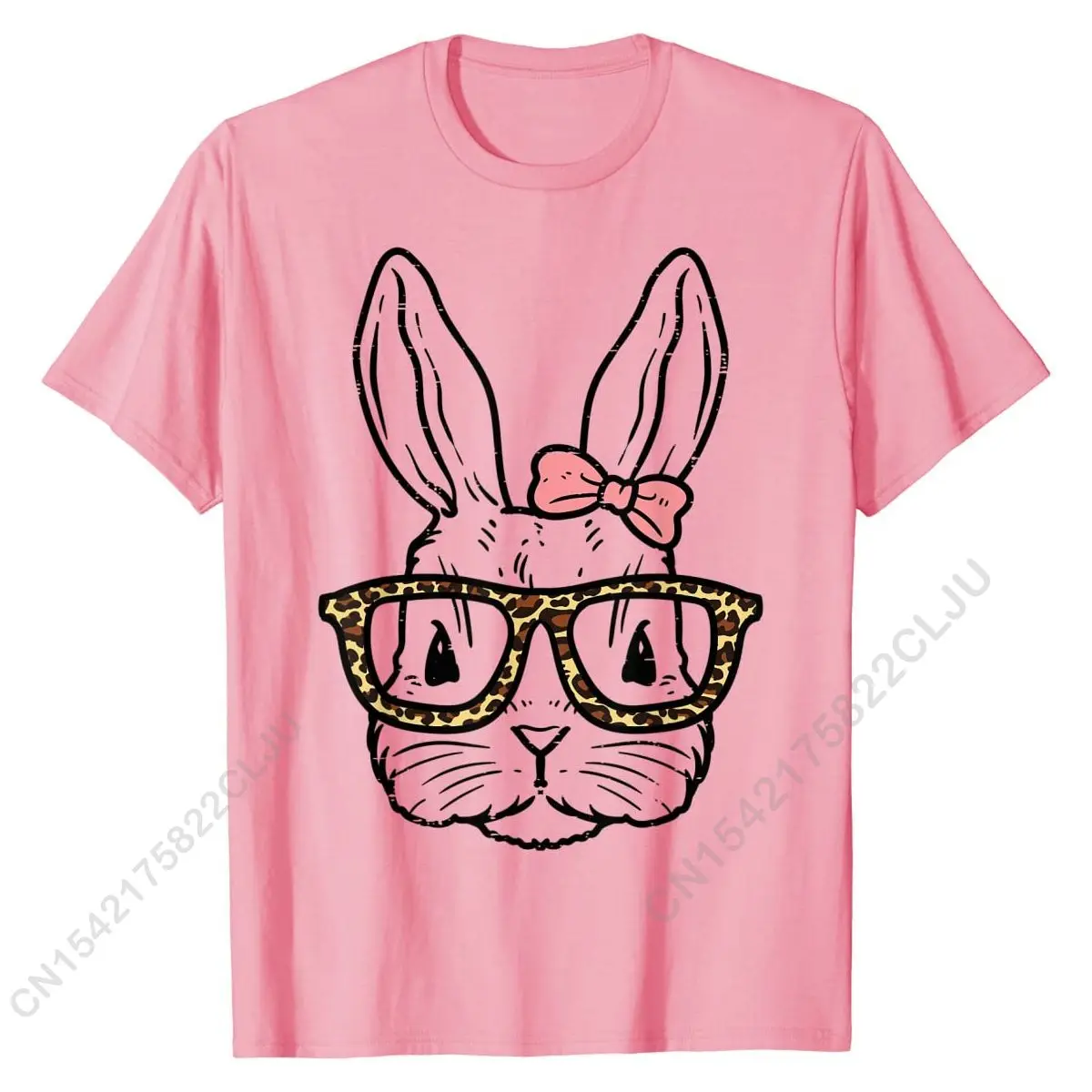 Симпатичная Пасхальная футболка для девочек и женщин с леопардовыми очками