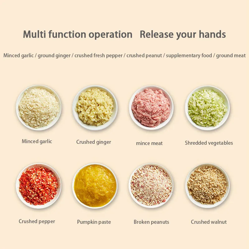 Беспроводной Электрический пресс для чеснока мини мясорубка соковыжималка