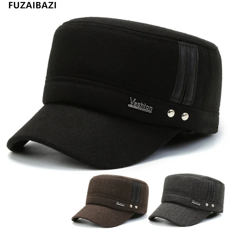 Новинка осенне-зимняя шерстяная плоская шапка 2021 для мужчин среднего возраста