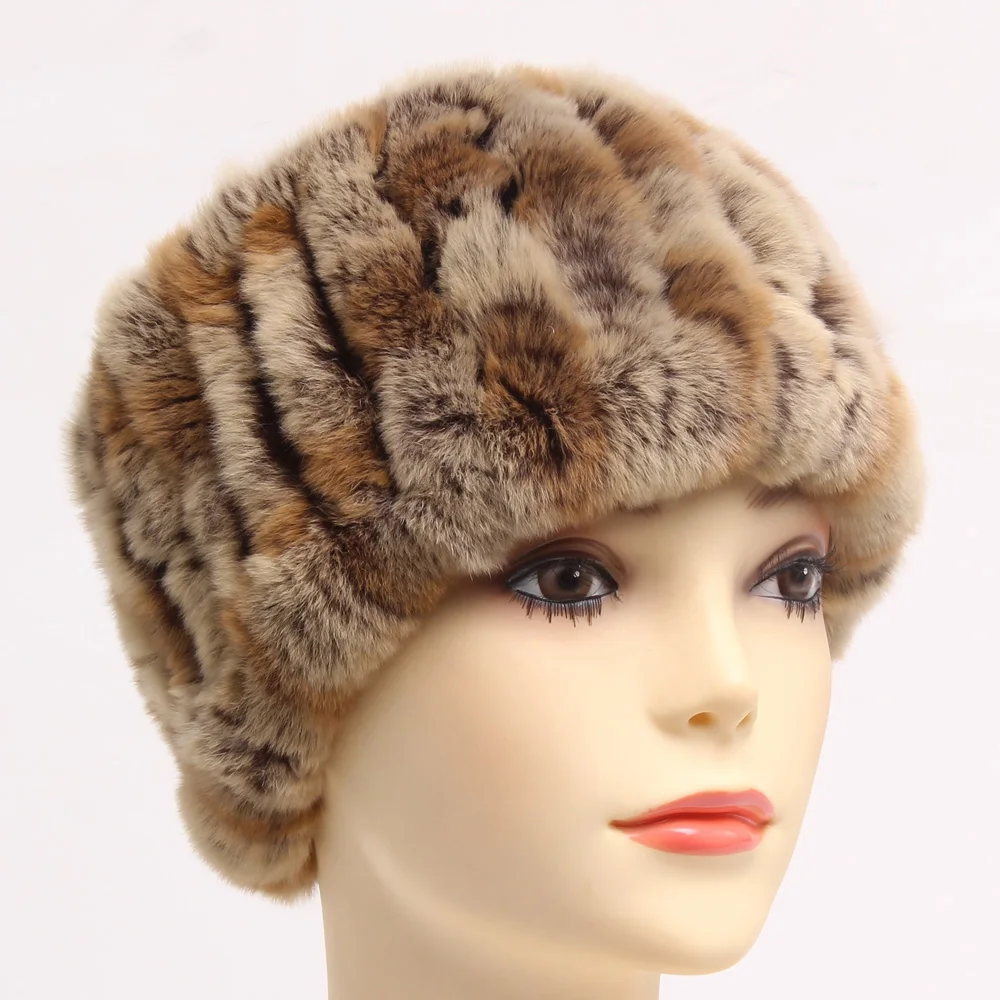 New Arrival Lady Good Elastic Real Rex Rabbit Fur Scarf Knit Genuine Headbands Girls Natural Ring |