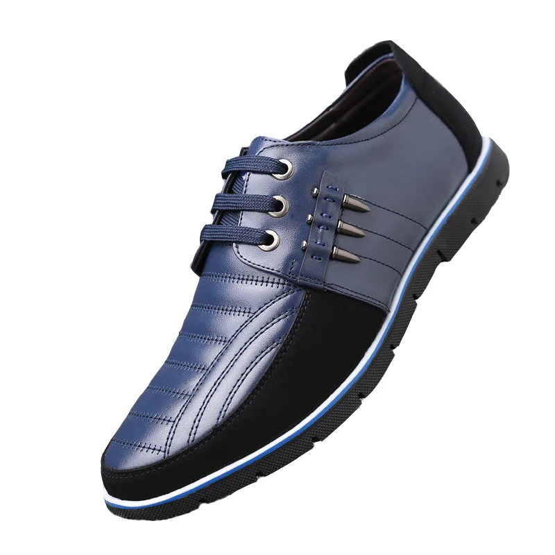 Men Genuine Leather fur Shoes High Quality Elastic Band Fashion Design Solid Tenacity Comfortable Men's Shoes Big Sizes 2020
