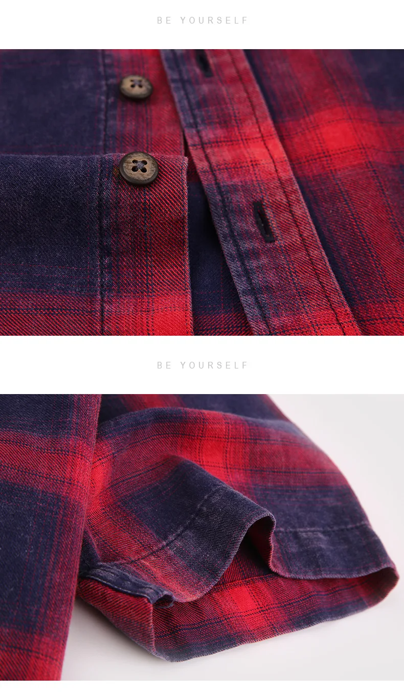 

Summer New Plaid Shirts for Men Casual shorts Sleeve High Cotton Fashion 2020 Men Shirts Chemise Homme Camisa Social Masculina