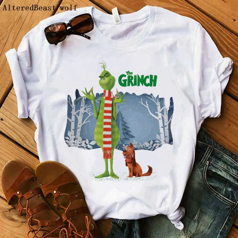 as picture Drink Up Grinches новогодние майки для женщин, подарок, слоган, красные, модные, гранж, вечерние, стильные, эстетические, Забавные футболки, цитата, готика, футболки - Цвет: as picture