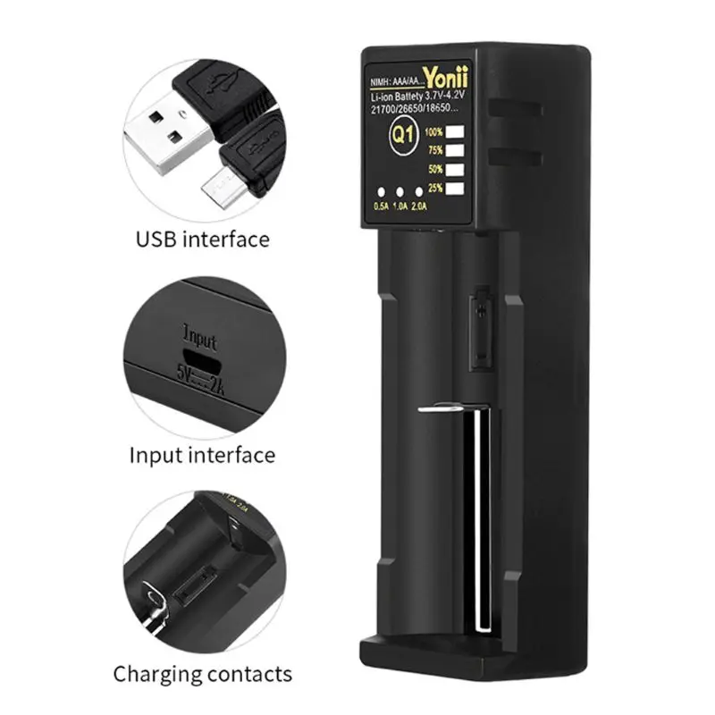 Умное зарядное устройство USB 18650 для Ni MH CD перезаряжаемое li ion 18350 18500 20700 21700 22650 14500